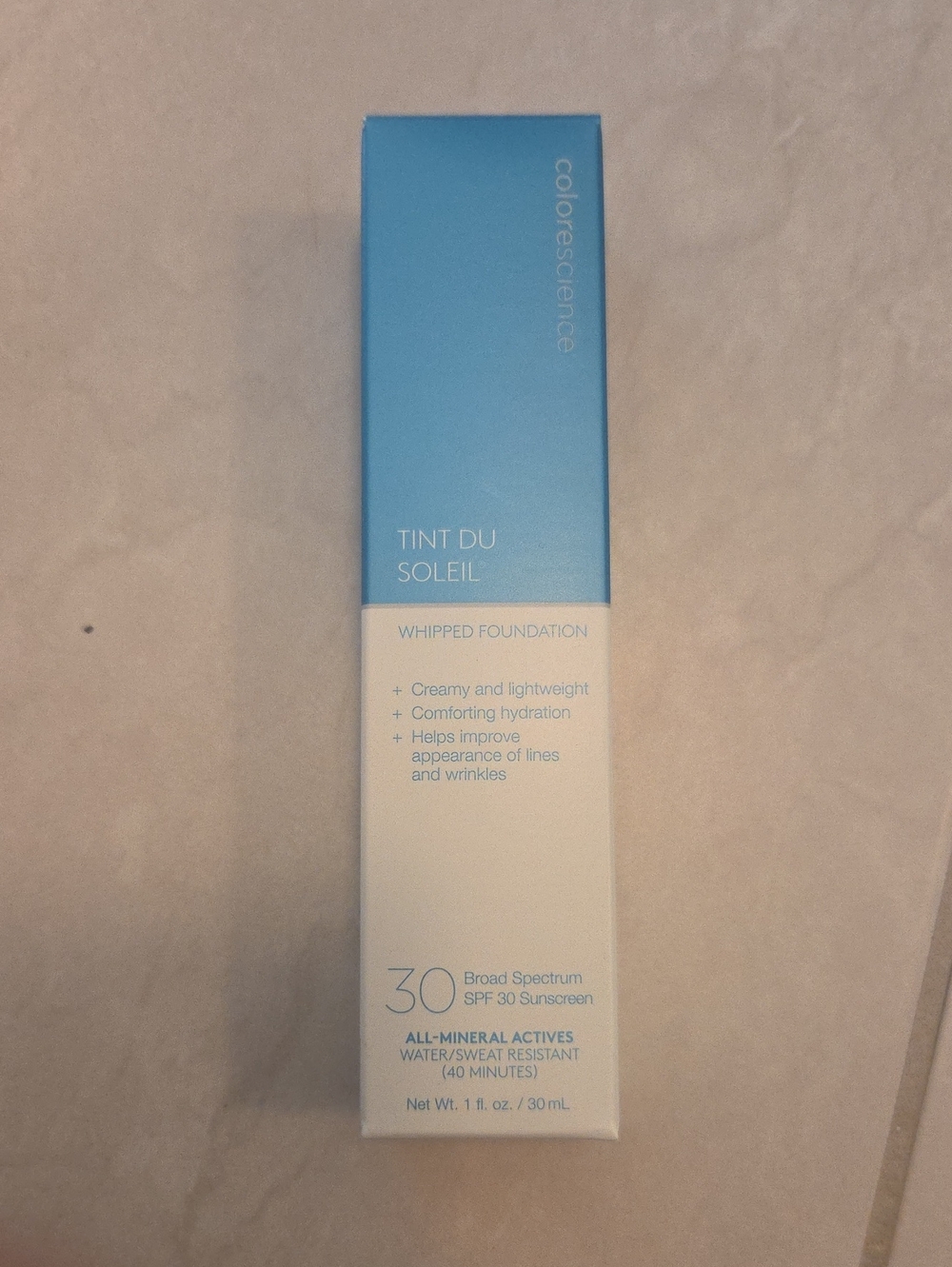 Tint Du Soleil Whipped Foundation SPF 30 - Light Blue Packaging